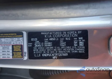 2023 Kia Sportage Lx из США, поврежденный, VIN KNDPUCAF7P7207669